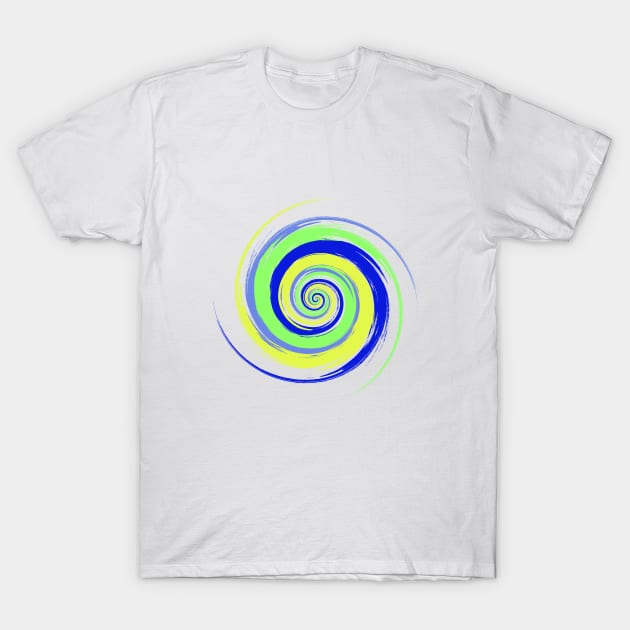 Colorful swirl - blue and green T-Shirt by klara_art